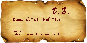 Dombrádi Beáta névjegykártya
